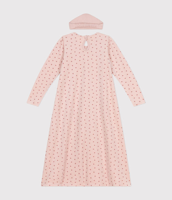 Camicia da notte e coroncina a cuori in ciniglia bambino rosa SALINE/ ROSEWOOD