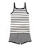 Pyjacourt fille rayé beige COQUILLE/blu SMOKING