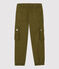 Pantaloni cargo in gabardine di cotone bambino verde MILITARY