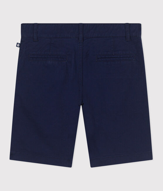 Bermuda corti in cotone tinta unita bambino blu MEDIEVAL