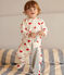 Pigiama a cuori rossi in cotone neonato bianco MARSHMALLOW/rosso TERKUIT
