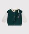 Orsacchiotto bicolore in cotone per neonati verde/beige