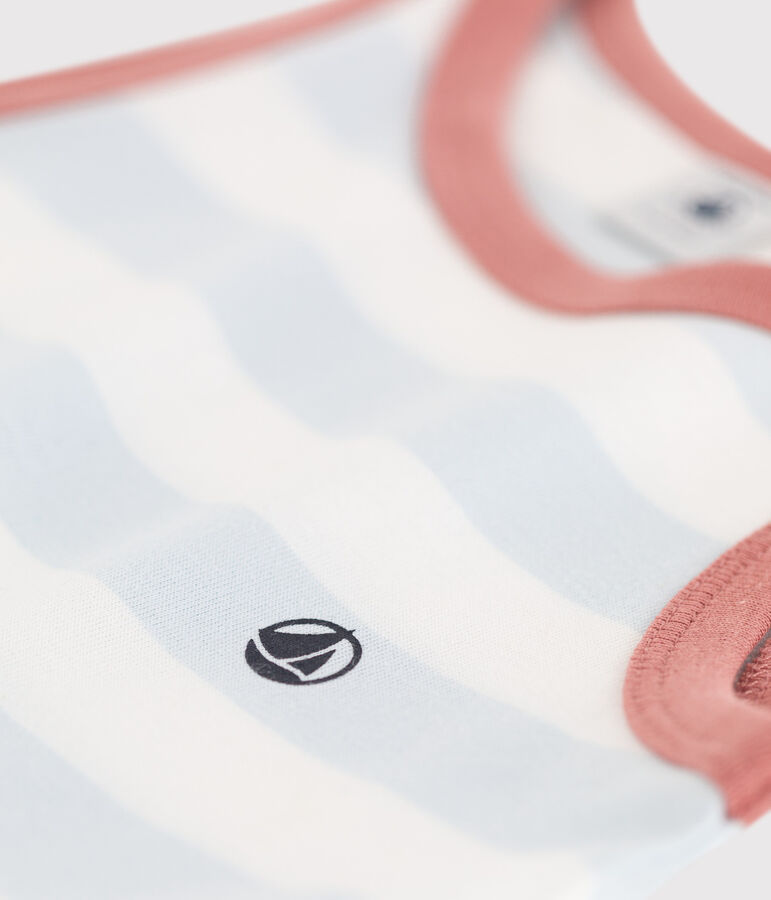 Abito senza maniche in cotone a righe bambina PLEINAIR/ MARSHMALLOW