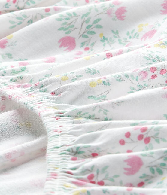 Lenzuolo bebè bambina 120x60 bianco ECUME/bianco MULTICO