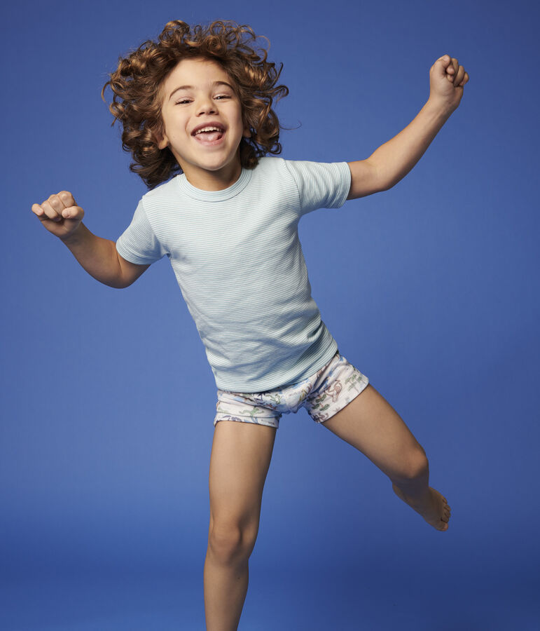 Confezione da 2 boxer verdi bambino in cotone e Lyocell multicolore