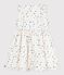 Abito senza maniche in cotone con stampa a fiori bambina bianco MARSHMALLOW/bianco MULTICO
