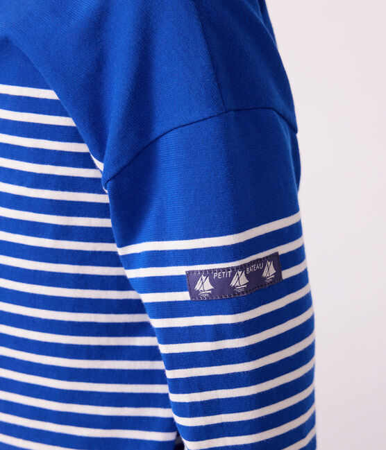 Marinière in cotone bambino blu OLYMPIC/ MILK