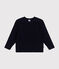 Maglione irlandese a righe in cotone bambino unisex blu SMOKING