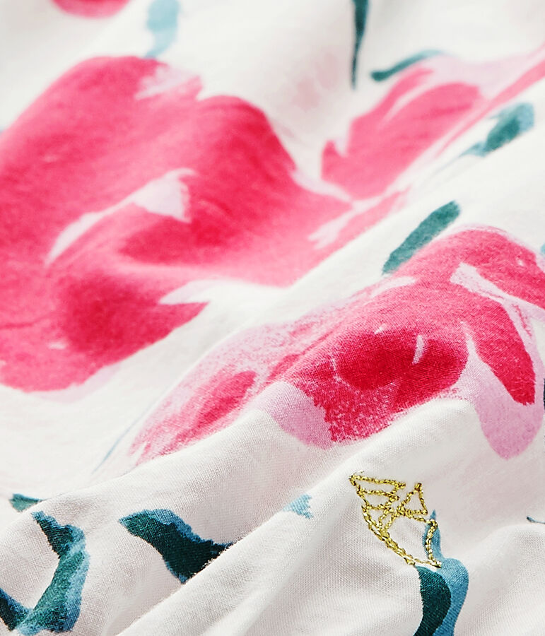 Pagliaccetto beb&egrave; bambina senza maniche bianco/multicolore