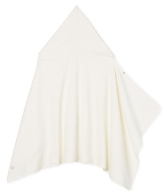 Mantellina da bagno bebè in spugna bianco MARSHMALLOW