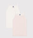 Set di 2 canotte in cotone a fiori bambina