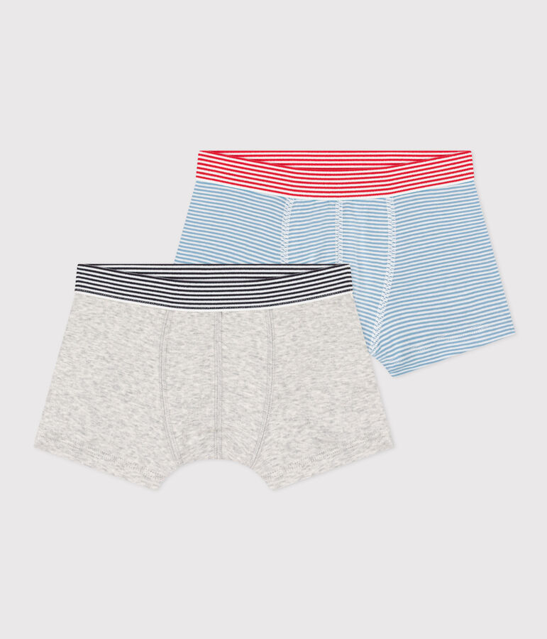 Confezione da 2 boxer bambino in cotone multicolore