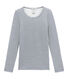 tee-shirt donna maniche lunghe in lana e cotone