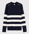 Pull marinaro in lana Donna blu SMOKING/bianco MARSHMALLOW
