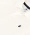 Polo manica corta in cotone bambino bianco MARSHMALLOW