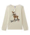 T-shirt a maniche lunghe per bambina con motivo beige COQUILLE/rosso FROUFROU