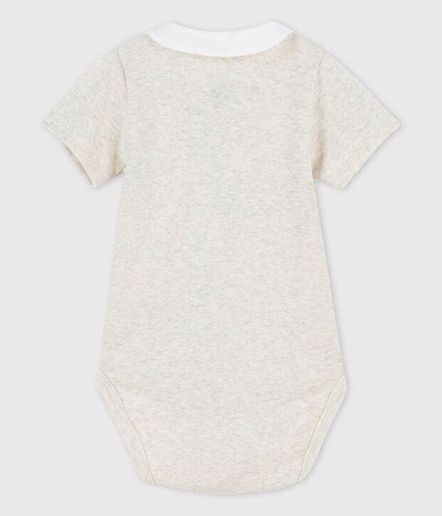 Body beb&egrave; a manica corta con colletto in cotone MONTELIMAR CHINE