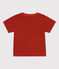 T-shirt bebè a maniche corte in jersey con motivo rosso HARISSA