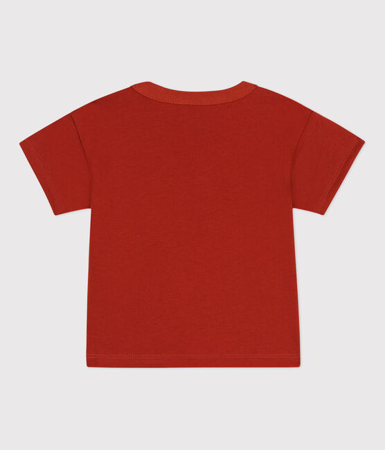T-shirt bebè a maniche corte in jersey con motivo rosso HARISSA