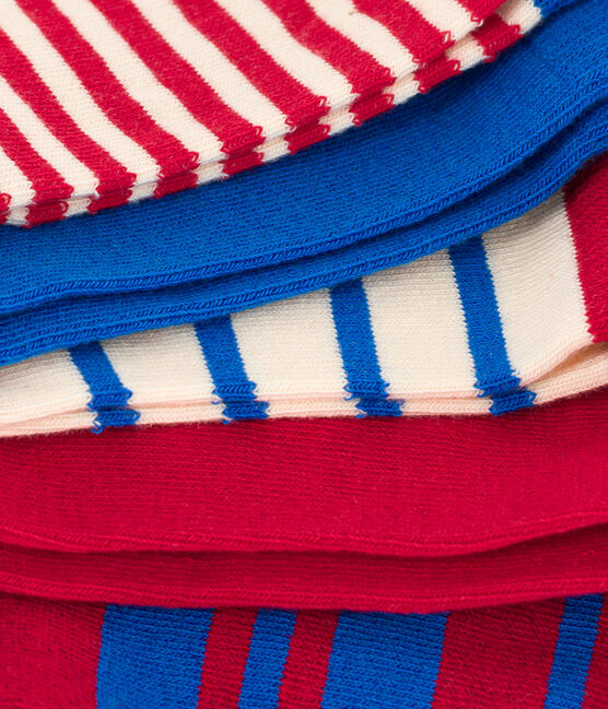 Set di 5 paia di calzini bambino in jersey di cotone a righe variante 1