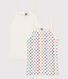 Set di 2 canottiere con spalline bambina in cotone con animali marini