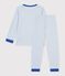 Pigiama in cotone a righe bambino blu/bianco