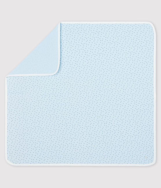 Copertina nascita bebè a costine blu FRAICHEUR/grigio CONCRETE