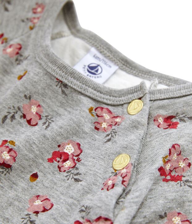 Abito stampato bambina grigio/multicolore