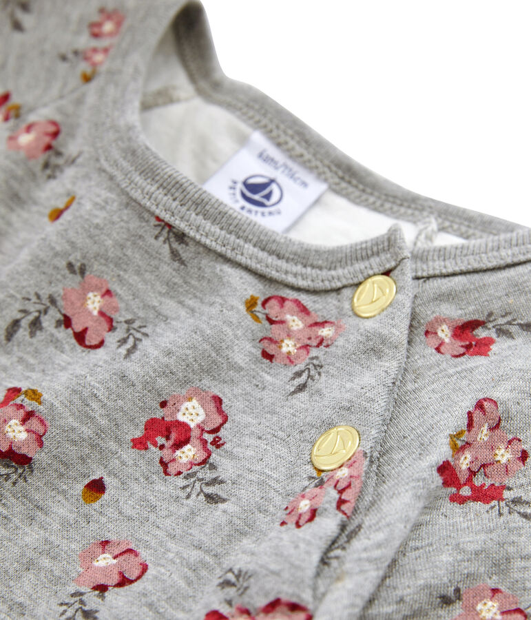 Abito stampato bambina grigio/multicolore