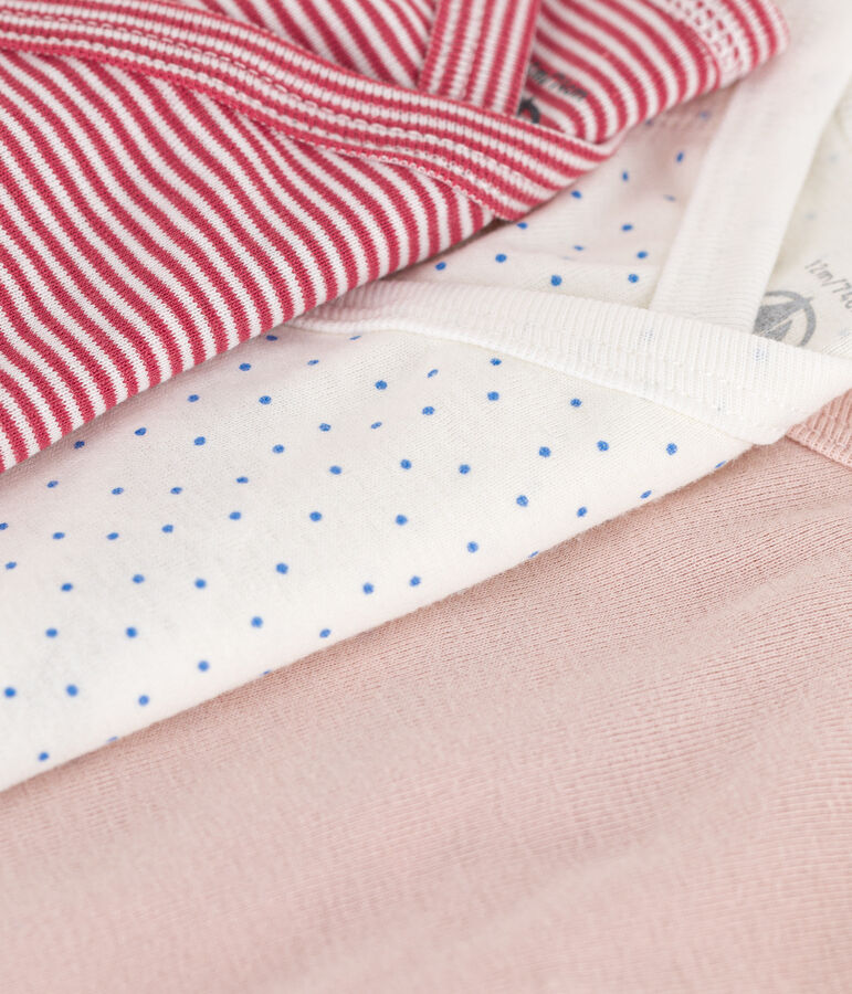 Confezione da 3 body incrociati a maniche lunghe fantasia in cotone multicolore