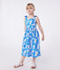 Abito lungo con spalline in cotone stampato bambina