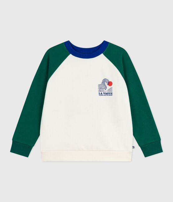 Felpa in cotone stampato bambino MILK/ MULTICO