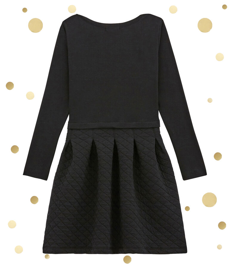 abito doppio tessuto donna nero