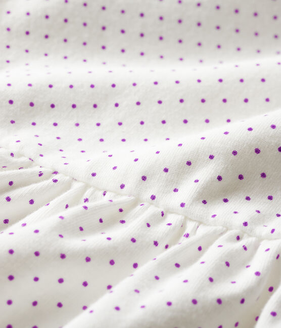 Abito body fantasia bebè femmina viola REAL/bianco MARSHMALLOW