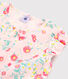 Pigiama corto a fiori bambina a costine