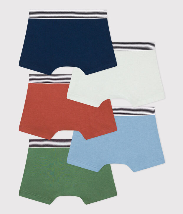 Confezione da 5 boxer in cotone bambino multicolore