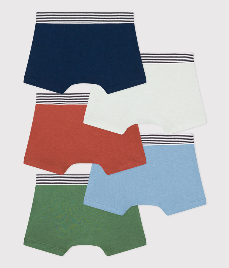 Confezione da 5 boxer in cotone bambino multicolore
