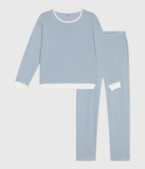 Pigiama in cotone a righe donna ADRIATIC/ MARSHMALLOW