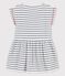 Abito bambina a maniche corte in cotone bianco MARSHMALLOW/blu SMOKING