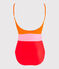 Costume da bagno intero ecoresponsabile donna rosso PEPS/bianco MULTICO