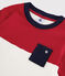T-shirt maniche corte in cotone bambino rosso TERKUIT/bianco MARSHMALLOW