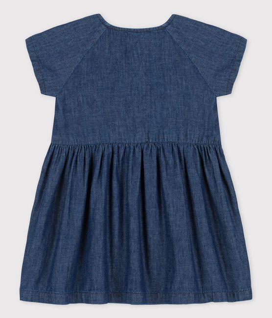 Abito bebè in denim leggero biologico blu DENIM