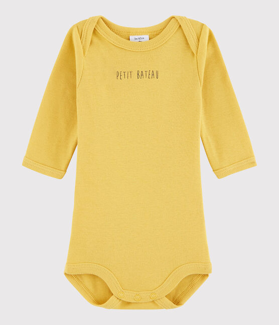 Body manica lunga bebè maschietto giallo OCRE