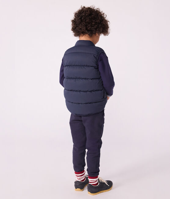 Piumino bambino senza maniche bicolore double face blu SMOKING/giallo JAUNE