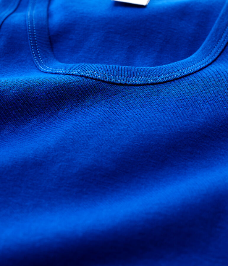 Canottiera iconica in cotone Donna blu