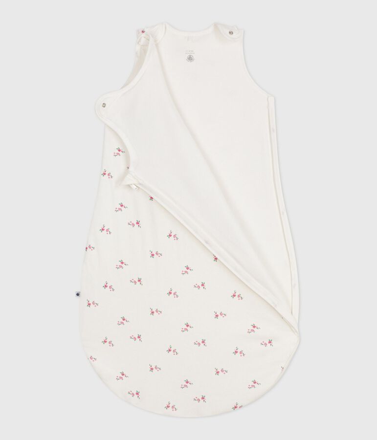 Sacco nanna neonato in cotone con stampa a fiori TOG 1,5 bianco/multicolore