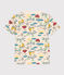 T-shirt bambino maniche corte con stampa bianco AVALANCHE/ MULTICO