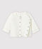 Cardigan bianco a stelle bebè in tubique trapuntato in cotone biologico bianco MARSHMALLOW