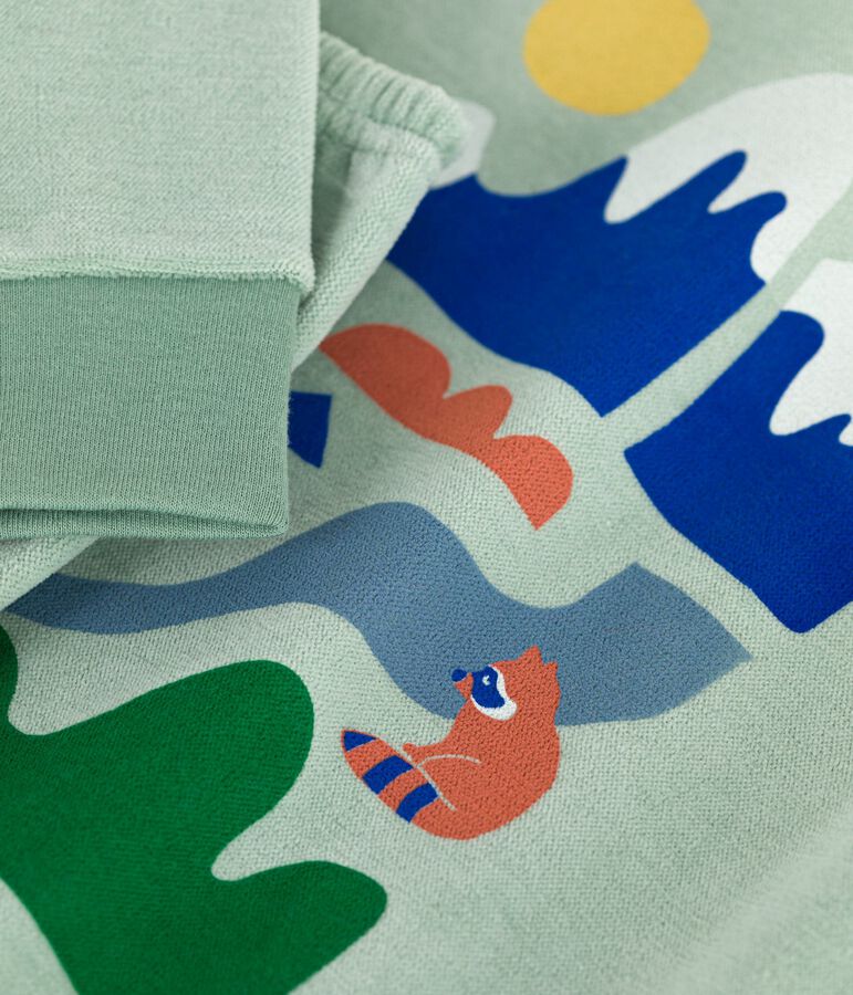 Pigiama in ciniglia bambino verde