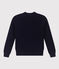Maglione a costa inglese in cotone donna blu SMOKING